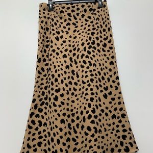 Rachel Zoe- Leopard Print Midi Skirt